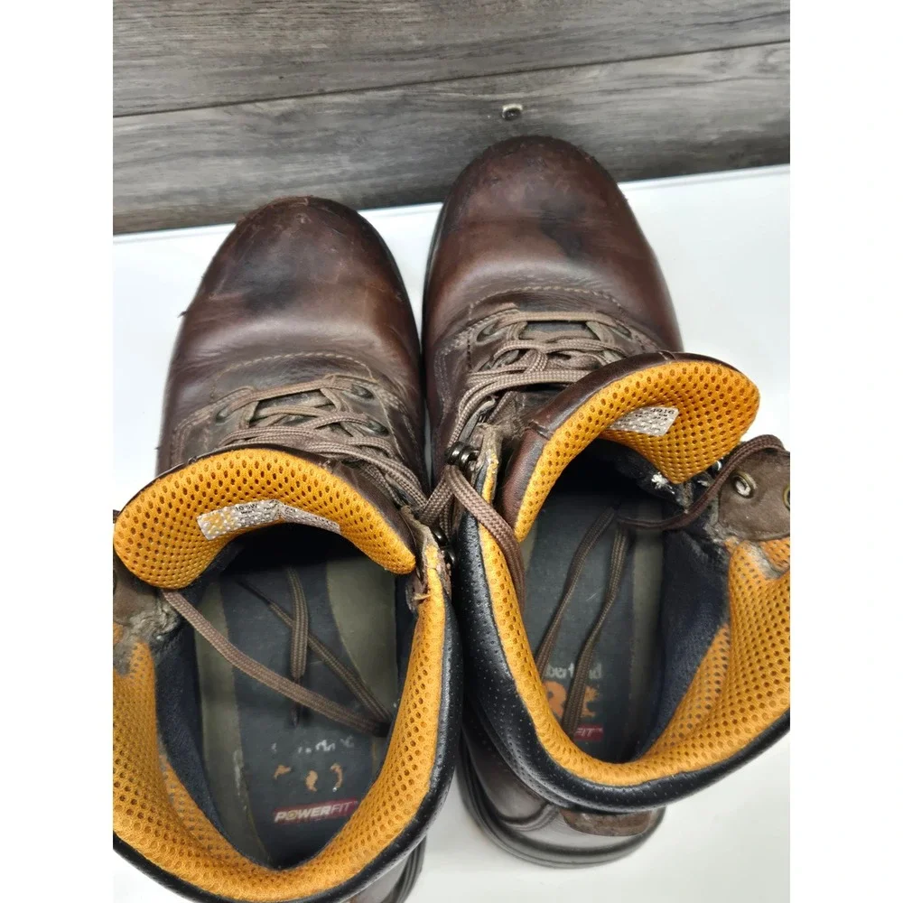 Timberland PRO‎ Titan Mens Brown Leather Waterproof Safety Toe Work Boots 10.5W